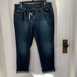 Simply Vera Vera Wang Jeans  Straight Cropped Dark Wash  size 8 Smoke free NWOT